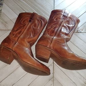 Cowgirl Boots S. 8.5 Genuine Leather Made In Brazi